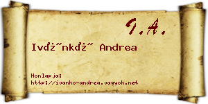 Ivánkó Andrea névjegykártya